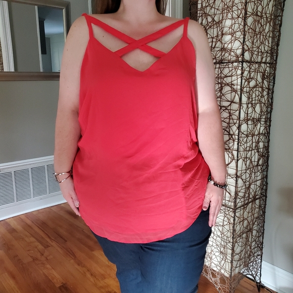 Torrid Coral Adjustable Strap Tank Top Size 5X - Picture 2 of 9